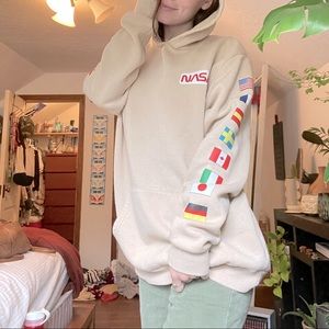 Oversized Vintage NASA flags Hoodie